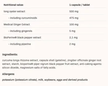 AllNutrition Curcumin + Ginger + Piperine За имунитет и храносмилане х 100 капсули