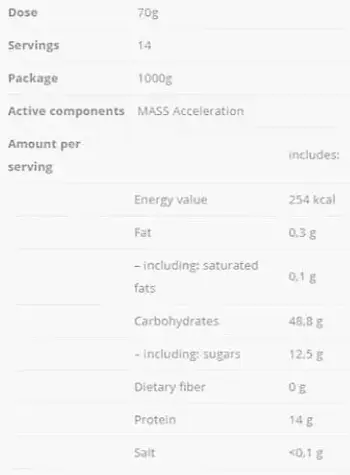 AllNutrition Mass Acceleration Гейнър за покачване на маса 7000 грама