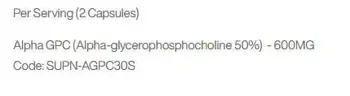 Alpha GPC 600 mg