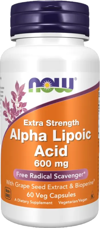 NOW Foods Alpha Lipoic Acid 600 мг Extra Strength Алфа Липоева Киселина