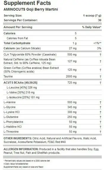 Amino Cuts A:CUTS 210 грама, 30 Дози