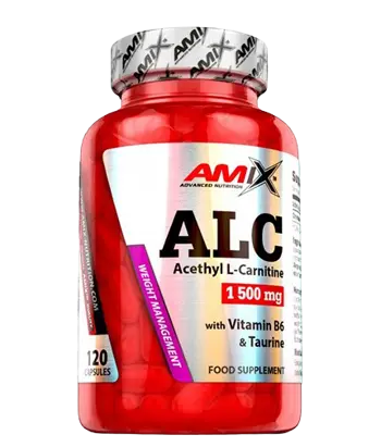 AMIX ALC with Taurinе & Vitamin B6 (Ацетил Л-Карнитин) 1500 мг - 120 капсули, 60 дози
