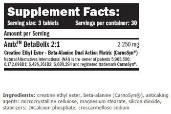 AMIX BetaBolix (Предтренировъчна формула) 2250 мг - 90 капсули, 30 дози