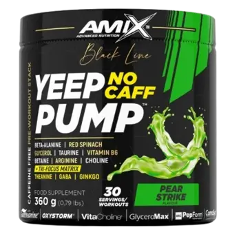 AMIX Black Line Yeep Pump NO CAFF Предтренировъчен Азотен Бустър Без Кофеин - 360 грама, 30 дози