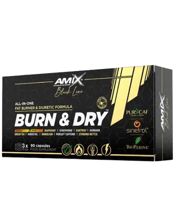 AMIX Burn & Dry Термогенен Фетбърнър - 90 капсули, 30 дози