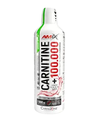 AMIX Carnitine 100.000 мг CarniZone® Л-Карнитин с Таурин и Витамин B Комплекс - 1000 мл, 100 дози