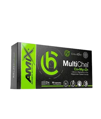 AMIX ChelaZone® MultiChel® Ca+Mg+Zn Bisglycinate Chelate Калций, Магнезий и Цинк Бисглицинат Хелат - 90 капсули, 30 дози
