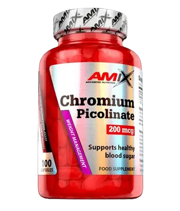AMIX Chromium Picolinate 200 мкг Хром Пиколинат - 100 капсули, 100 дози