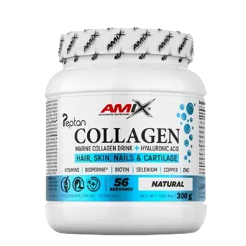 AMIX Collagen Marine Peptan Drink Peptan® 5000 мг Рибен Колаген с Хиалуронова Киселина - 300 грама, 50 дози