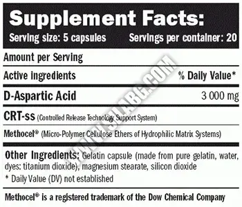 AMIX D-AA /D-Aspartic Acid/ (D-Аспарагинова Киселина) - 100 капсули, 20 дози