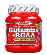 AMIX Glutamine + BCAA Flavoured L-Лeвцин, L-Изoлeвцин, L-Вaлин и L-Глyтaмин - 530 грама, 50 дози