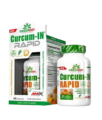 AMIX GreenDay Curcum-In Rapid ( с Куркума) - 60 капсули, 60 дози