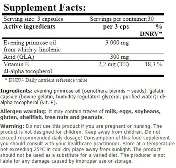 AMIX GreenDay Evening Primrose Oil 3000 мг (Масло от Вечерна Иглика) - 90 гел капсули, 30 дози