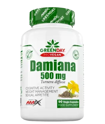 AMIX GreenDay ProVegan Damiana 1500 мг Екстракт от Дамиана - 90 капсули, 30 дози