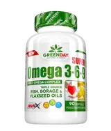 AMIX GreenDay Super Omega 3-6-9 Есенциални Мастни Киселини Омега 3,6,9 - 90 гел капсули, 90 дози