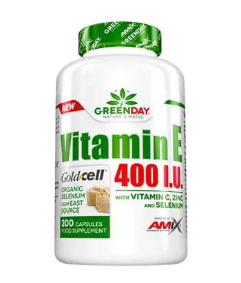 AMIX GreenDay Vitamin E 400 I.U. Витамин Е - 200 капсули, 200 дози
