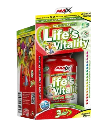 AMIX Life's Vitality Active Stack (Витамини и Минерали) - 60 таблетки, 60 дози