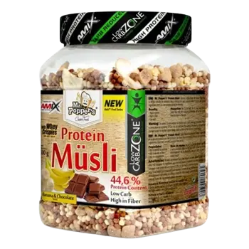AMIX Mr. Popper´s Lowcarb Protein Müsli Нисковъглехидратно Протеиново Мюсли - 500 грама