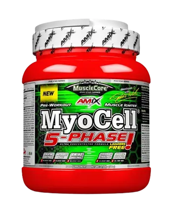 AMIX Myocell 5-Phase Предтренировъчен Азотен Бустър - 500 грама, 20 дози