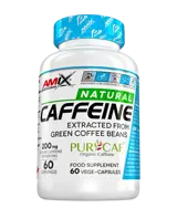 AMIX Natural Caffeine PurCaf® 200 мг Органичен Кофеин от 100% Натурално Зелено Кафе - 60 веге капсули, 60 дози