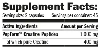 AMIX Pepform Creatine 1000 мг Kреатин Пептиди - 90 капсули, 45 дози