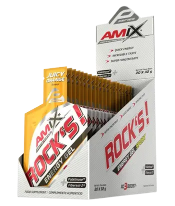 AMIX Rock's Energy Gel Box (Предтренировъчна формула) - 20 гел опаковки x 32 грама