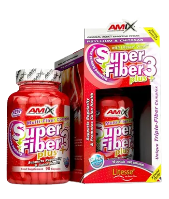 AMIX Super Fiber3 Plus Комплекс от Фибри - 90 капсули, 30 дози