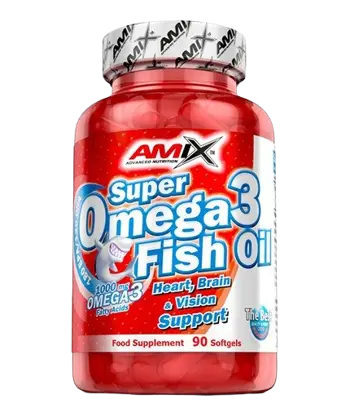 AMIX Super Omega 3 Fish Oil 1000 мг (Рибено Масло) - 90 гел капсули, 90 дози