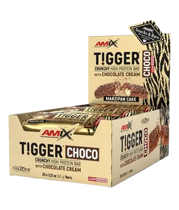AMIX Tigger Zero CHOCO Protein Bar Box Протеинов Бар - 20 бара x 60 грама, 20 дози