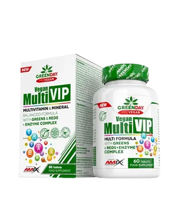 AMIX Vegan Multi VIP Веган Мултивитамини Без Желязо - 60 таблетки, 60 дози