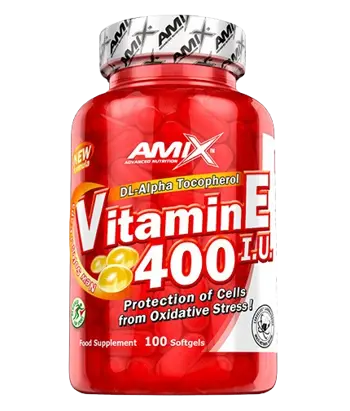 AMIX Vitamin E 400 IU (Витамин Е) - 100 гел капсули, 100 дози
