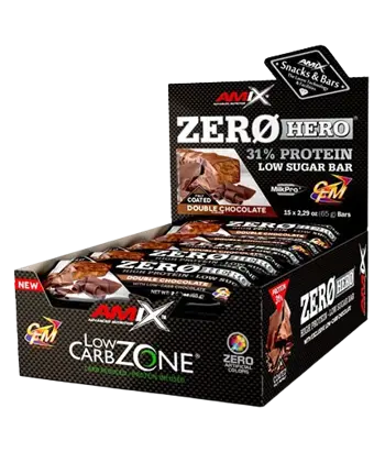 AMIX ZeroHero Protein Bar Box (Протеинов Бар) - 15 бара x 65 грама