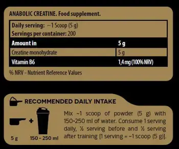 Kevin Levrone Anabolic Creatine Creatine Monohydrate Powder 1000 грама
