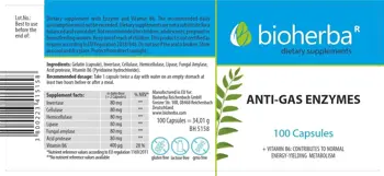 Bioherba Anti-Gas Enzymes Ензими за храносмилане