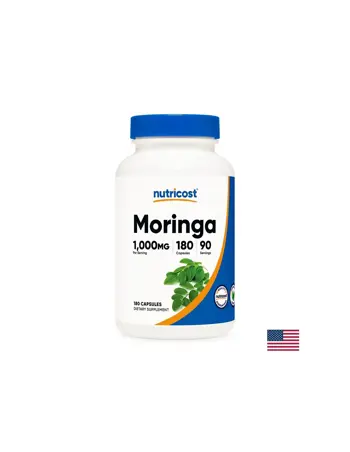 Nutricost Moringa Антиоксидант и подкрепа за сърдечно-съдовата система х 180 капсули