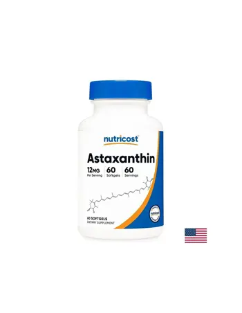 Nutricost Astaxanthin Антиоксидант за добро зрение х 60 софтгел капсули