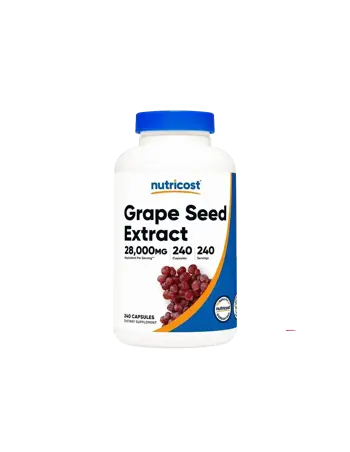 Nutricost Grape Seed Extract Антиоксидантна защита за сърцето и кръвоносните съдове х 240 капсули