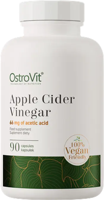 OstroVit Apple Cider Vinegar 600 мг Ябълков Оцет - 90 капсули, 90 дози