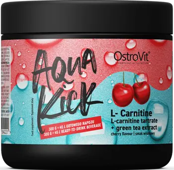 OstroVit Aqua Kick Advanced Hydration with L-Carnitine & Green Tea L-Карнитин Тартрат - 300 грама, 30 дози