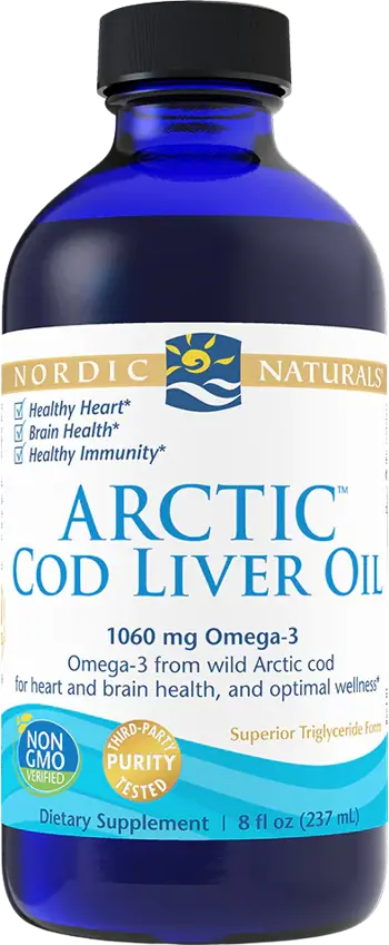 Nordic Naturals Arctic Cod Liver Oil 1060 mg Течно рибено масло от черен дроб на треска с витамин D3