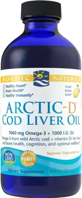 Nordic Naturals Arctic-D Cod Liver Oil Liquid 850 mg Течно масло от черен дроб на треска с Витамин D3