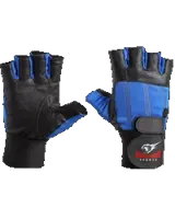 Armageddon Sports Мъжки фитнес ръкавици Blue с накитници