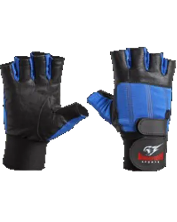 Armageddon Sports Мъжки фитнес ръкавици Blue с накитници