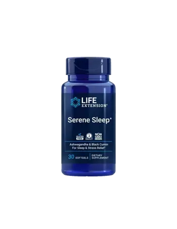 Life Extension Serene Sleep Ашваганда 120 mg + Черен кимион 200 mg – Спокоен сън и балансирана нервна система х 30 капсули