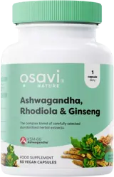 Osavi Ashwagandha + Rhodiola & Ginseng Комплекс за енергия и адаптация