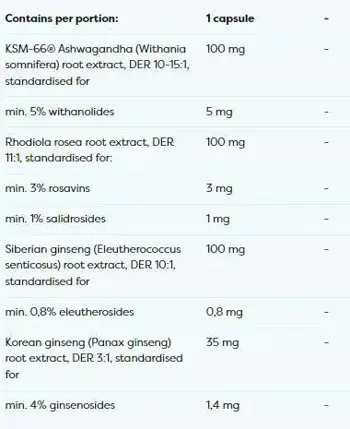 Osavi Ashwagandha + Rhodiola & Ginseng Комплекс за енергия и адаптация