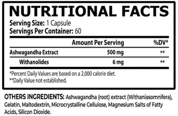 Core Champs Ashwagandha 500 mg Ашваганда за стрес и енергия х 60 капсули