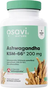 Osavi Ashwagandha KSM-66® 200 mg Екстракт от ашваганда за стрес и енергия х 120 веге капсули