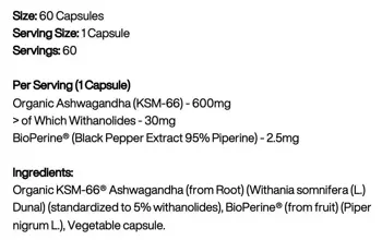Ashwagandha KSM-66 600 mg