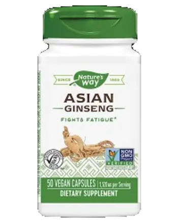 Nature's Way Asian Ginseng Срещу умора и за енергия х 50 веган капсули